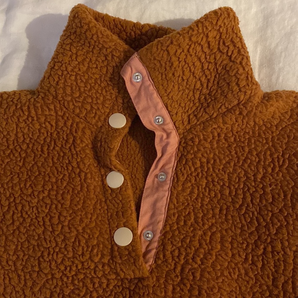 SALE!! J.CREW Snap-collar sherpa sweatshirt in Polartec® fleece